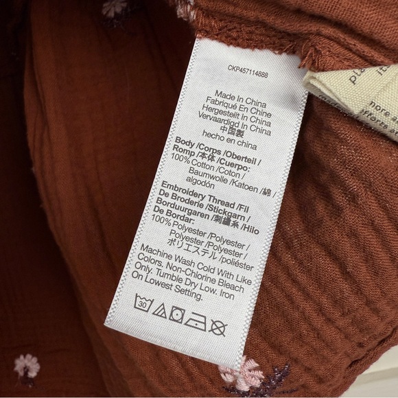 Madewell Amie Floral Embroidered Slubbed Cotton Top - Picture 5 of 7